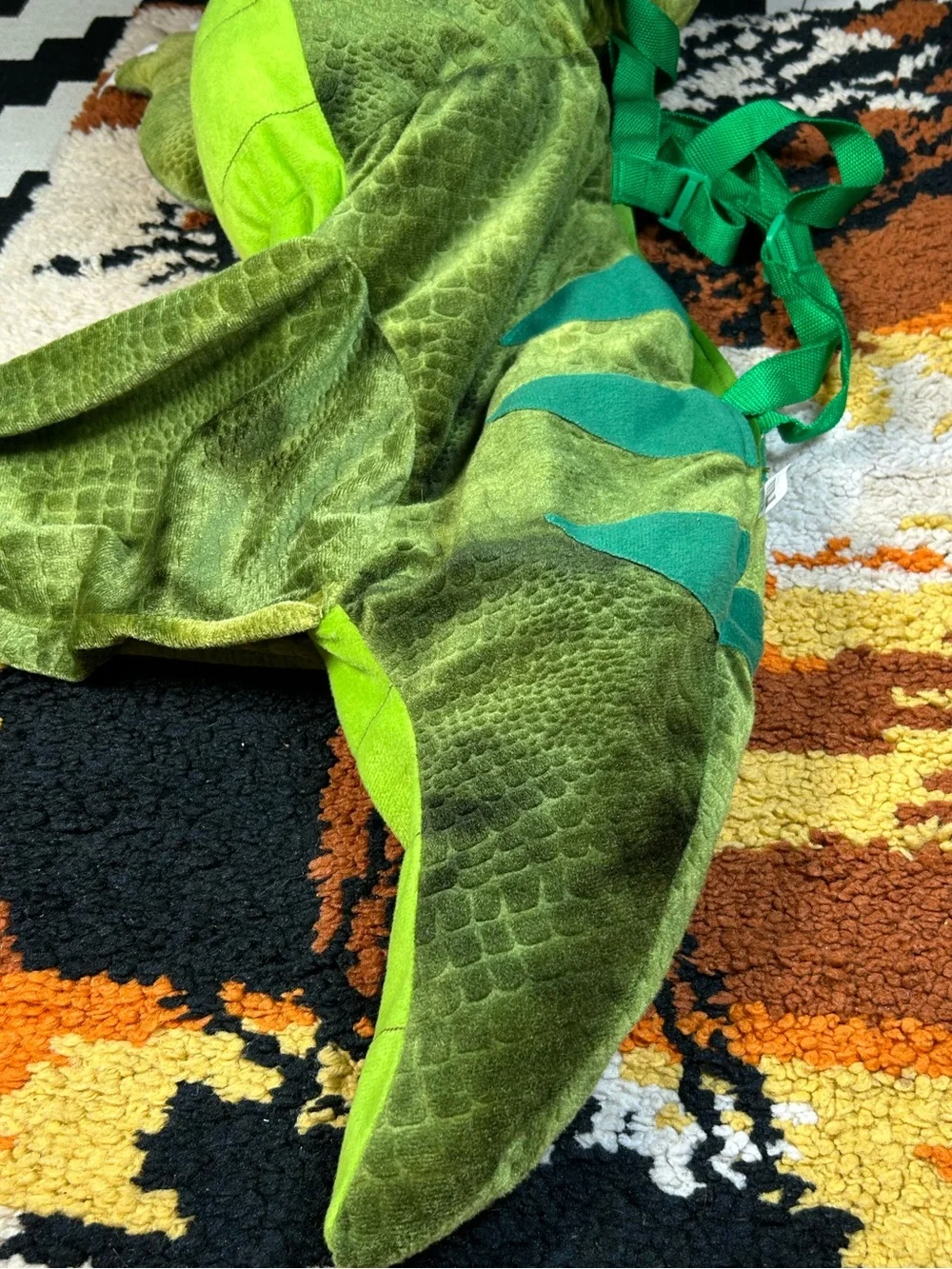 Ride along, Green Dino costume!!